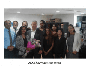 AGS employees with Alain Taïeb in Dubai